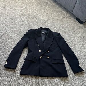 Zara Black Double-Breasted Blazer